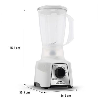 Liquidificador LQ13 Power Mix 700W BR Arno Branco / 220V