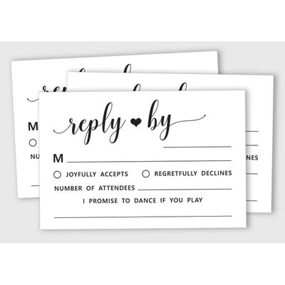 50 Cartões RSVP Vazios com Envelopes Brancos - para Casamento, Jantar de Ensaio, Chá de Bebê, Chá de Noiva, Noivado - Inkdotpot 10,16 Cm × 15,24 Cm / Branco