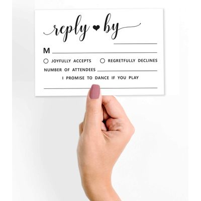 50 Cartões RSVP Vazios com Envelopes Brancos - para Casamento, Jantar de Ensaio, Chá de Bebê, Chá de Noiva, Noivado - Inkdotpot 10,16 Cm × 15,24 Cm / Branco