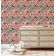 Papel de Parede Floral Hibisco Tropical Laranja, Vinil Autoadesivo, Revestimento Fácil para Quarto e Sala - S4Sassy 63,5 cm (L) × 152,4 cm (C) / Laranja - Vinil Liso