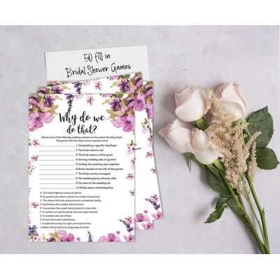 Cartões Quadrados em Branco para Chá de Noiva/Despedida de Solteira Pacote com 50 Jogo para Preencher Ideias de Presente Floral - Inkdotpot 12,7 Cm × 17,78 Cm / Branco - Por Que Fazemos Isso?