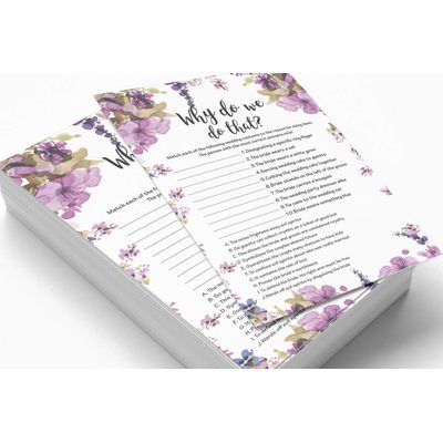 Cartões Quadrados em Branco para Chá de Noiva/Despedida de Solteira Pacote com 50 Jogo para Preencher Ideias de Presente Floral - Inkdotpot 12,7 Cm × 17,78 Cm / Branco - Por Que Fazemos Isso?