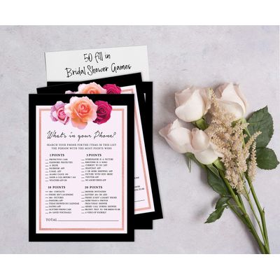 Cartões Florais Quadrados em Branco para Chá de Noiva e Despedida de Solteira 50 Unidades para Preencher Ideias de Presente - Inkdotpot 12,7 Cm × 17,78 Cm / Branco - O Que Tem no Seu Celular
