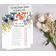 50 Cartões de Jogo Florais para Chá de Noiva e Despedida de Solteira, Quadrados em Branco para Preencher Ideias de Presente - Inkdotpot 12,7 Cm × 17,78 Cm / Branco - Conjunto de Jogos