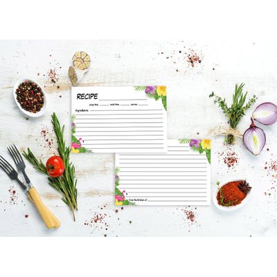 Cartões de Receita 10x15 cm (Kit 50) Premium Grossos Dupla-Face Brancos Modernos para Casamento, Chá de Noiva e Chá de Bebê - Inkdotpot 15,24 Cm × 10,16 Cm / Branco