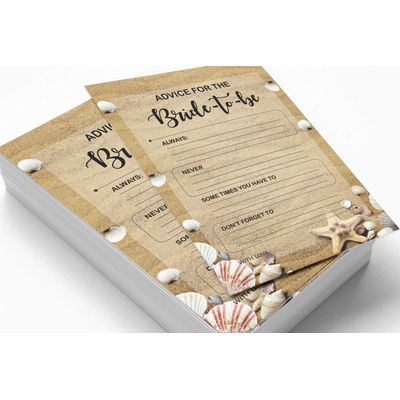 50 Cartões de Jogos de Praia para Chá de Noiva, Casamento e Despedida de Solteira, Quadrados em Branco para Preencher, Atacado - Inkdotpot 8,89 Cm × 5,08 Cm / Branco - Quantos Beijos?