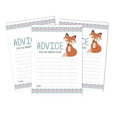 50 Cartões Alfabeto Infantil ABC Animais da Selva para Chá de Bebê Itens para Festa - Inkdotpot 12,7 Cm × 17,78 Cm / Branco - Cartão de Conselho