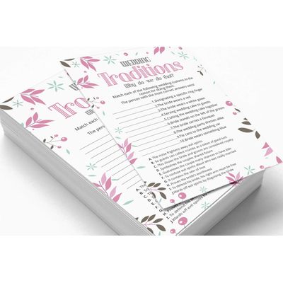 Cartões Quadrados em Branco para Chá de Noiva e Despedida de Solteira, Jogo Floral para Preencher Ideias de Presente, 50 Unid. - Inkdotpot 12,7 Cm × 17,78 Cm / Branco - Por Que Fazemos Isso?