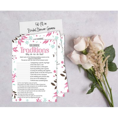 Cartões Quadrados em Branco para Chá de Noiva e Despedida de Solteira, Jogo Floral para Preencher Ideias de Presente, 50 Unid. - Inkdotpot 12,7 Cm × 17,78 Cm / Branco - Por Que Fazemos Isso?