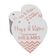 Etiqueta de Papel Metalizado 'Hugs & Kisses' para Lembrancinha de Casamento - Inkdotpot 100 Etiquetas Metalizadas / Branco - Ouro Rosé