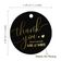 Etiquetas de Papel Metalizado 'Thank You' para Lembrancinhas de Casamento - Inkdotpot 100 Etiquetas Metalizadas / Preto - Ouro Rosé