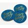 Etiquetas de Papel Metalizado 'Happy Holiday' para Pendurar em Lembrancinhas - Inkdotpot 100 Etiquetas Metalizadas / Azul - Dourado