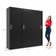 Guarda Roupas Casal Lisboa 3 Portas De Correr E 2 Gavetas - Black Black