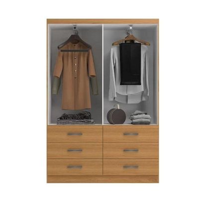 Guarda Roupa Casal Treviso 4 Portas 6 Gavetas - Cinnamomo Cinnamomo