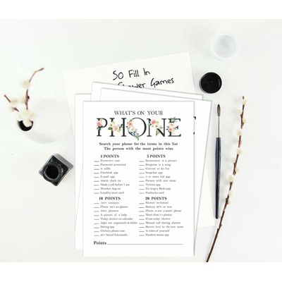 Conjunto para Chá de Bebê Unissex com 50 Cartões Alfabeto ABC, Itens para Festa - Inkdotpot 12,7 Cm × 17,78 Cm / Branco - O Que Tem no Seu Celular