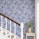 Papel de Parede Decorativo Autoadesivo com Folhas, Vinil Impermeável Azul, Removível, Ideal para Locatários, Quarto/Sala de Jantar - S4Sassy 63,5 cm (L) × 304,8 cm (C) / Azul - Vinil Liso