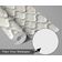 Revestimento de Parede Vintage Mosaico Liso Impermeável, Contact Estampa Arabesco para Backsplash, Vinil Autoadesivo, DIY, Branco - S4Sassy 63,5 cm (L) × 609,6 cm (C) / Branco - Vinil Liso