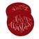 Etiquetas de Papel Metalizado 'Merry Christmas' para Pendurar em Lembrancinhas - Inkdotpot 50 Etiquetas Metalizadas / Vermelho - Ouro Rosé