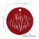 Etiquetas de Papel Metalizado 'Merry Christmas' para Pendurar em Lembrancinhas - Inkdotpot 50 Etiquetas Metalizadas / Vermelho - Prata