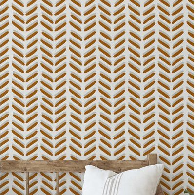 Papel de Parede Autoadesivo Padrão de Folhas Marrom Removível Vinil DIY Papel Contato para Parede de Destaque na Entrada - S4sassy 63,5 cm (L) × 609,6 cm (C) / Marrom - Vinil Liso