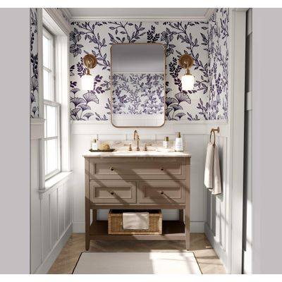 Papel de Parede Autoadesivo Removível com Ramos Botânicos, Mural Roxo para Quarto, Banheiro, Lavanderia e Closet Interno - S4Sassy 63,5 cm (L) × 609,6 cm (C) / Roxo - Vinil Liso