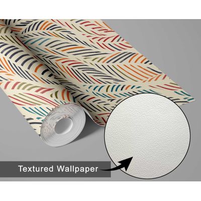 Papel de Parede Vinílico Autoadesivo Folhas de Palmeira Multicor Marrom Tropical, Decoração DIY para Quarto e Sala - S4Sassy 63,5 cm (L) × 304,8 cm (C) / Marrom - Vinil Texturizado