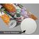 Revestimento de Parede Autoadesivo Removível, Estampa Floral Folk Chique Laranja para Banheiro e Lavanderia, Vinil - S4Sassy 63,5 cm (L) × 152,4 cm (C) / Laranja - Vinil Texturizado