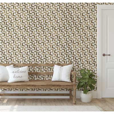 Papel de Parede Autocolante, Estampa de Flechas Entrelaçadas, Impermeável, Verde, Removível, Para Quarto e Sala de Jantar - S4sassy 63,5 cm (L) × 914,4 cm (C) / Verde - Vinil Liso
