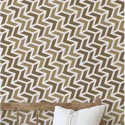 Papel de Parede Autocolante, Estampa de Flechas Entrelaçadas, Impermeável, Verde, Removível, Para Quarto e Sala de Jantar - S4sassy 63,5 cm (L) × 914,4 cm (C) / Verde - Vinil Liso