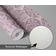 Revestimento de Parede Vinílico Autoadesivo Removível Floral Chique Roxo, Transformação Instantânea para Banheiro e Lavanderia - S4Sassy 63,5 cm (L) × 609,6 cm (C) / Roxo - Vinil Texturizado