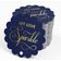 Etiquetas Pendentes para Garrafas de Casamento 'Let Love Sparkle' Metalizadas para Lembrancinhas - Inkdotpot 50 Etiquetas Metalizadas / Azul - Dourado