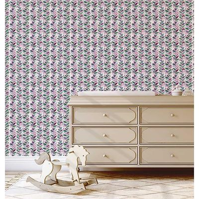 Papel de Parede Autoadesivo Estampa de Folhas Verde, Vinil Removível DIY, Papel Contact Autoadesivo para Parede de Entrada - S4sassy 63,5 cm (L) × 914,4 cm (C) / Verde - Vinil Liso