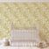 Revestimento de Parede Autoadesivo Removível Jardim Floral Amarelo, Mural Instantâneo para Quarto, Banheiro, Lavanderia e Closet - S4Sassy 63,5 cm (L) × 152,4 cm (C) / Amarelo - Vinil Liso