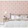 Papel de Parede Vinílico Autoadesivo Buti Floral Diagonal Removível, Mural Estilo Asiático para Banheiro, Lavanderia, Closet - S4Sassy 63,5 cm (L) × 914,4 cm (C) / Laranja - Vinil Liso