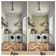 Papel de Parede Autoadesivo Impermeável Estampa Leque de Folhas Verde Removível, Ideal para Locatários, Quarto e Sala de Jantar - S4sassy 63,5 cm (L) × 152,4 cm (C) / Verde - Vinil Liso