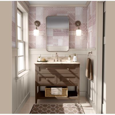 Papel de Parede Estampa Patchwork com Costura, Estilo Asiático, Vinil Autoadesivo, Aplicação DIY Fácil para Quartos e Salas - Rosa - S4Sassy 63,5 cm (L) × 609,6 cm (C) / Rosa - Vinil Liso