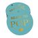 Etiquetas de Papel para Lembrancinhas de Chá de Bebê 'Ready to Pop' com Foil Artesanal para Pendurar - Inkdotpot 100 Etiquetas Metalizadas / Azul - Dourado