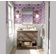 Papel de Parede Vinílico Autoadesivo Mosaico de Peixes do Oceano Roxo Removível para Banheiro, Lavanderia e Closet - S4Sassy 63,5 cm (L) × 152,4 cm (C) / Roxo - Vinil Liso
