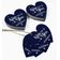 Etiquetas de Garrafa 'Kiss The Miss Goodbye' Metalizadas Para Lembrancinhas de Despedida de Solteira - Inkdotpot 50 Etiquetas Metalizadas / Azul - Prata