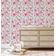Revestimento Autoadesivo Removível em Vinil Rosa com Estrelas-do-Mar e Conchas para Banheiro, Lavanderia e Closet - S4Sassy 63,5 cm (L) × 152,4 cm (C) / Rosa - Vinil Texturizado