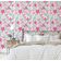 Revestimento Autoadesivo Removível em Vinil Rosa com Estrelas-do-Mar e Conchas para Banheiro, Lavanderia e Closet - S4Sassy 63,5 cm (L) × 152,4 cm (C) / Rosa - Vinil Texturizado