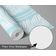 Papel de Parede Vinílico Autoadesivo Moderno Listras de Samambaia Urban Chic Impermeável Azul Removível para Quartos e Salas - S4Sassy 63,5 cm (L) × 914,4 cm (C) / Azul - Vinil Liso