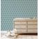 Papel de Parede Autoadesivo Verde, Estampa Floral Branca Campainha-de-Neve, Vinílico Impermeável Removível, Ideal para Locatários - S4Sassy 63,5 cm (L) × 914,4 cm (C) / Verde - Vinil Liso