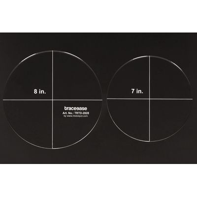 2 Peças de Estêncil Geométrico Circular, Régua 18 cm/20 cm para Medições Geométricas DIY, 3,2 mm de Espessura - IBA Crafts Amarelo