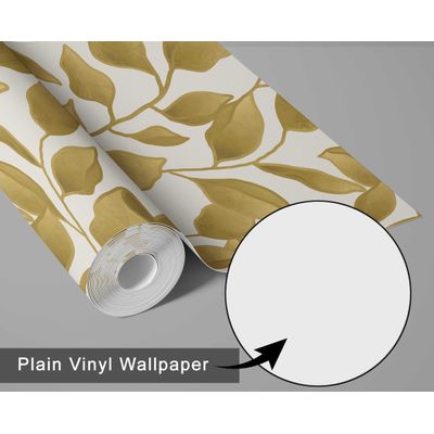 Papel Vinílico Autoadesivo Folhagem Chique À Prova d'água, Verde, Removível para Quartos, Salas, Espaços Alugados e Armários - S4Sassy 63,5 cm (L) × 609,6 cm (C) / Verde - Vinil Liso