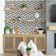 Papel de Parede Vinílico Autoadesivo Impermeável com Estampa Zigzag, Cinza, Removível para Quartos e Salas, para Inquilinos - S4Sassy 63,5 cm (L) × 304,8 cm (C) / Cinza - Vinil Liso