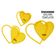 Conjunto de 3 Estênceis de Coração para Quilting, 8/10/13 cm, Costura e Patchwork - Traceease Amarelo