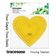 Conjunto de 3 Estênceis de Coração para Quilting, 8/10/13 cm, Costura e Patchwork - Traceease Amarelo