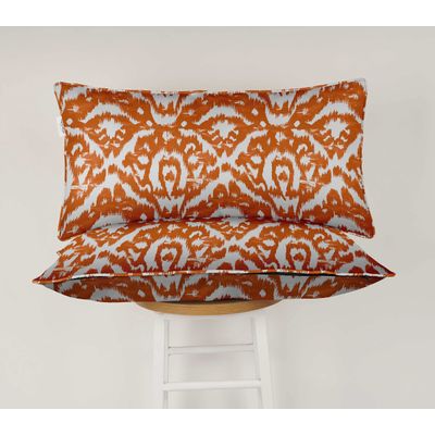 Capa Lombar de Poliéster para Uso Interno/Externo, Impermeável e Resistente a Intempéries, Retangular para Móveis de Pátio - Vargottam 30,48 Cm × 45,72 Cm / Laranja