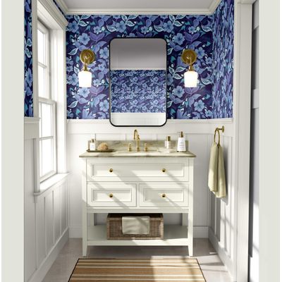 Papel de Parede Autoadesivo Removível Folhas de Outono, Mural Instantâneo Roxo para Quarto Banheiro Lavanderia Closet - S4Sassy 63,5 cm (L) × 152,4 cm (C) / Roxo - Vinil Liso